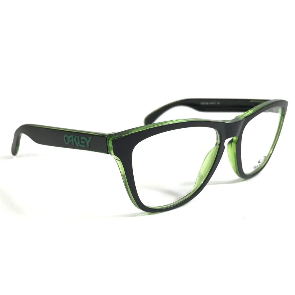 Oakley Eyeglasses Frames Frogskins OX8131-0254 Black Green Full Rim 54-17-138